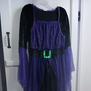 Black and Purple Halloween Witch Costume